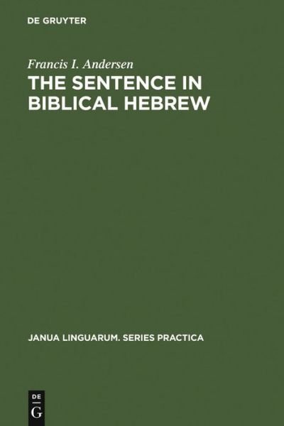 Cover for Andersen · The Sentence in Biblical Hebre (Bog) (1980)