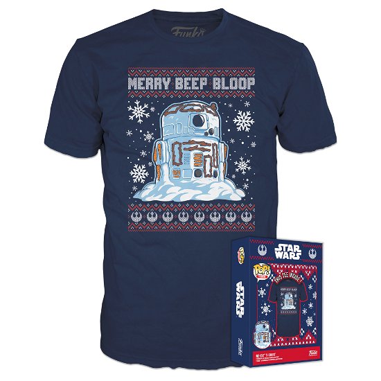 Star Wars Holiday Pop! Tees T-shirt R2-d2 Snowman - Star Wars - Merchandise - Funko - 0889698669740 - 25. desember 2022