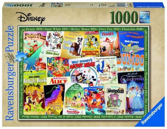 Disney Vintage Movie Poster 1000pc - Ravensburger - Brettspill - Ravensburger - 4005556198740 - 15. september 2022