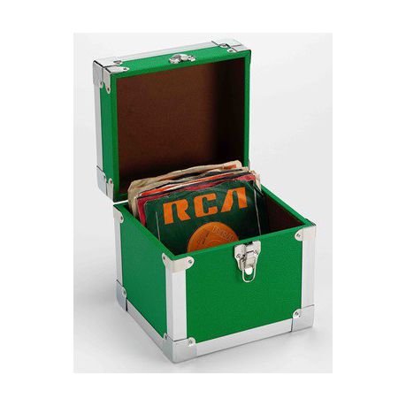 7 Inch 50 Record Storage Carry Case Green - Green - Audio & HiFi - STEEPLETONE - 5025088207740 - 