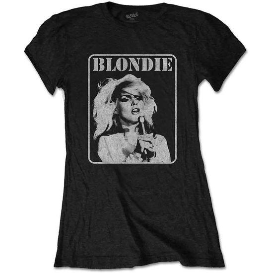 Cover for Blondie · Blondie Ladies T-Shirt: Presente Poster (T-shirt) [size M] [Black - Ladies edition]