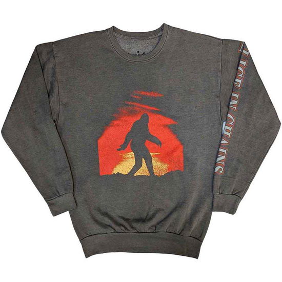 Alice In Chains Unisex Sweatshirt: Sasquatch Sunset (Charcoal Grey) (Sleeve Print) - Alice In Chains - Produtos - - 5056737208740 - 17 de outubro de 2023