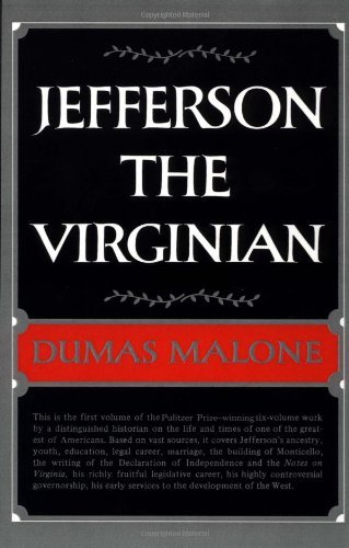 Cover for Dumas Malone · Jefferson:the Virginian (Hardcover Book) (1950)