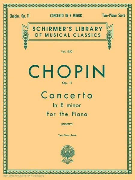 Cover for Frederic Chopin · Concerto No. 1 in E Minor, Op. 11 (Buch) (1986)