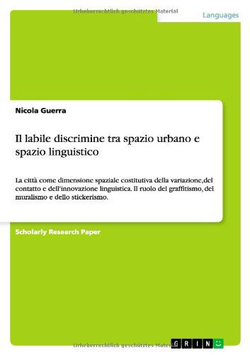 Cover for Guerra · Il labile discrimine tra spazio (Book) [Italian edition] (2013)