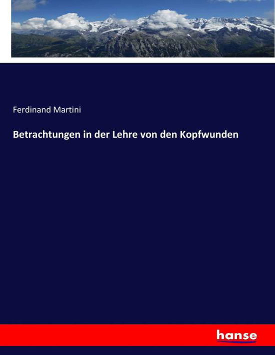 Cover for Martini · Betrachtungen in der Lehre von (Book) (2017)
