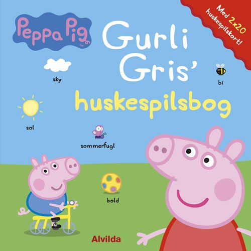 Cover for Peppa Pig - Gurli Gris' huskespilsbog (med 2 x 20 huskespilskort) (Cardboard Book) [1.º edición] (2020)