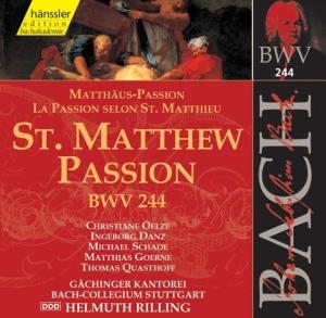 BACH: Matthäus-Passion BWV 244 - Rilling / Oelze / Danz / Schade / Quas - Music - hänssler CLASSIC - 4010276015741 - June 7, 1999