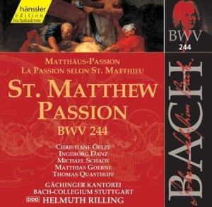 BACH: Matthäus-Passion BWV 244 - Rilling / Oelze / Danz / Schade / Quas - Musik - HANSSLER - 4010276015741 - June 7, 1999