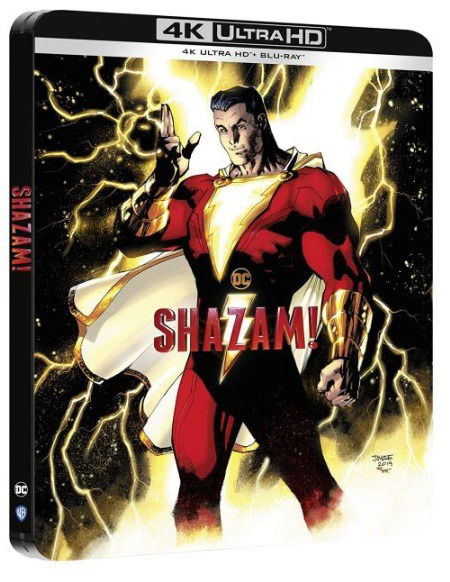 Cover for Shazam! Comic Art Steelbook (4K Ultra Hd+Blu-Ray) (Blu-ray)