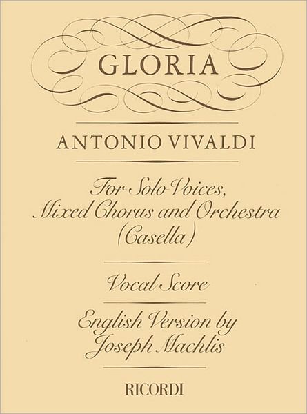 Cover for Antonio Vivaldi · Gloria Rv589: Vocal Score (Paperback Book) (1986)