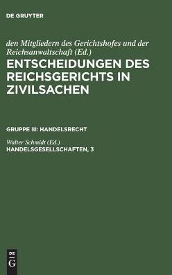 Cover for Walter Schmidt · Offene Handelsgesellschaft und Kommanditgesellschaft (Book) (1953)