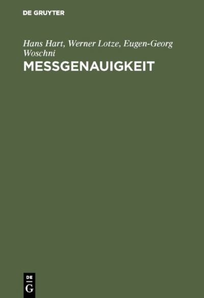 Cover for Hans Hart · Messgenauigkeit (Hardcover Book) [3rd 3., Verbesserte Und Aktualisierte Auflage. Rep edition] (1997)