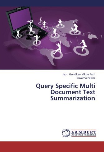 Cover for Suvarna Pawar · Query Specific Multi Document Text Summarization (Pocketbok) (2013)