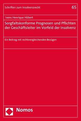 Cover for Hübert · Sorgfaltskonforme Prognosen und (Buch) (2018)