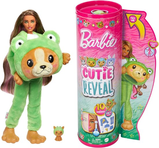 Barbie Cutie Reveal Barbie with Puppy As Frog - Barbie Cutie Reveal - Fanituote -  - 0194735178742 - torstai 13. kesäkuuta 2024