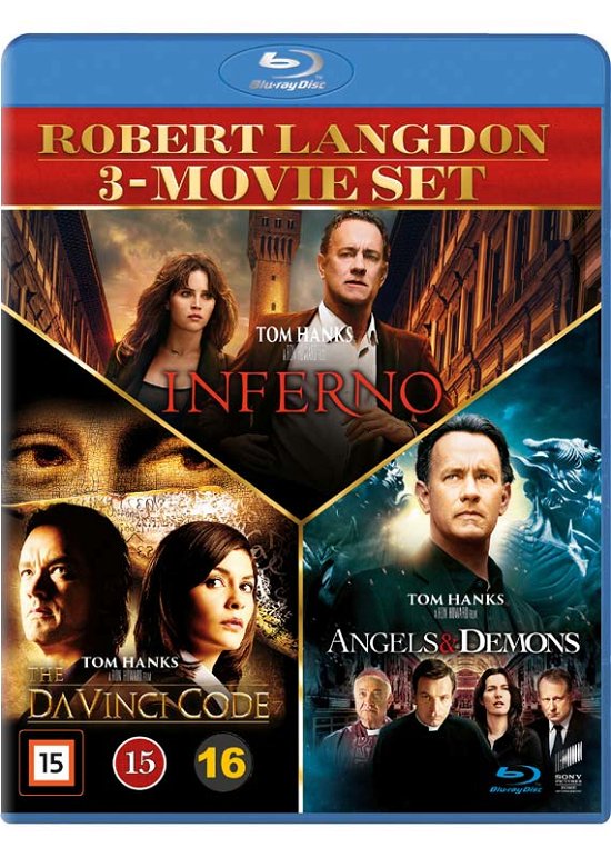 Cover for Robert Langdon Box (The Da Vinci Code / Angels &amp; Demons / Inferno) (Blu-ray) [Box set] (2017)