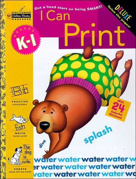 Cover for Golden Books · I Can Print (Grades K - 1) - Step Ahead (Pocketbok) [Workbook edition] (1995)