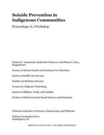 Cover for National Academies of Sciences, Engineering, and Medicine · Suicide Prevention in Indigenous Communities (Book) (2023)