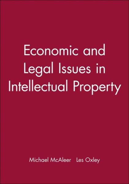Cover for M McAleer · Economic and Legal Issues in Intellectual Property - Surveys of Recent Research in Economics (Paperback Book) (2007)