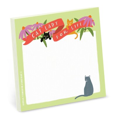 Em & Friends Cat Lady Sticky Note - Em & Friends - Książki - Knock Knock - 9781642444742 - 2019