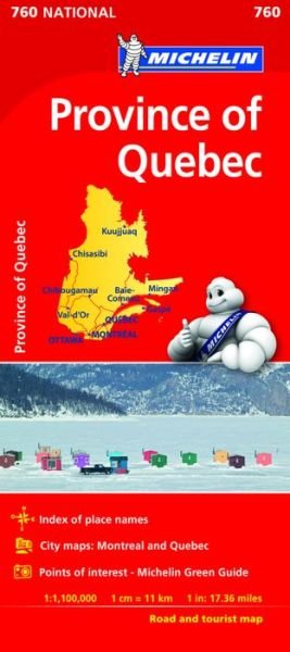 Quebec - Michelin National Map 760 - Michelin - Books - Michelin Editions des Voyages - 9782067208742 - October 18, 2021