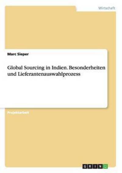 Cover for Sieper · Global Sourcing in Indien   Beso (Book) [German edition] (2008)