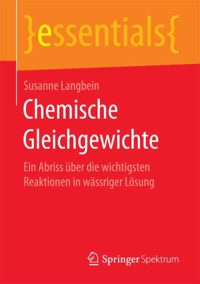 Cover for Langbein · Chemische Gleichgewichte (Book) (2017)