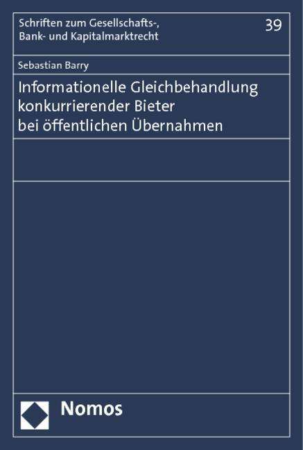 Cover for Barry · Informationelle Gleichbehandlung (Book)