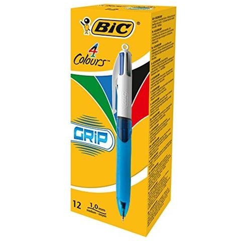 Bic - Bic Bic 4 Colour Comfort Grip Pack12 - Bic - Game - Bic - 3086123214743 - 