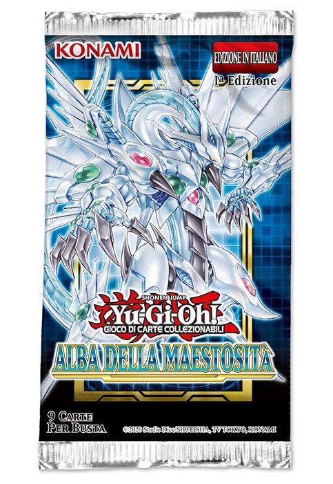 Cover for Merchandising · YuGiOh Dawn Of Majesty 1A Edizione Busta 9 Carte It (TILBEHØR)