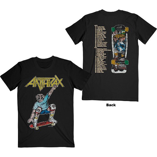 Anthrax Unisex T-Shirt: Spreading Skater Notman Vintage (Back Print) - Anthrax - Produtos -  - 5056368672743 - 