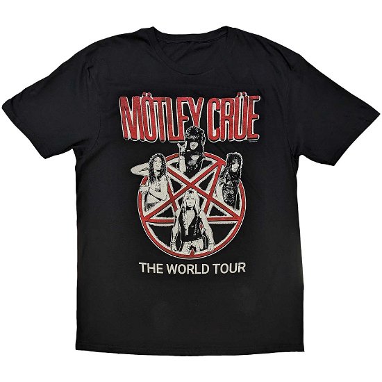 Motley Crue Unisex T-Shirt: Vintage World Tour - Mötley Crüe - Merchandise -  - 5056561086743 - 