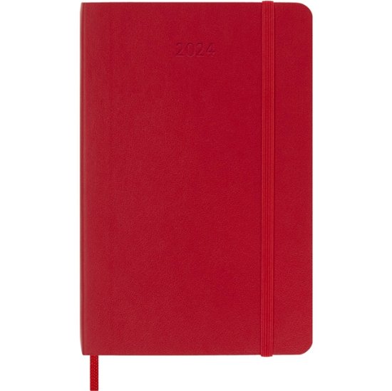 Moleskine 2024 12-Month Weekly Pocket Softcover Notebook: Scarlet Red - Moleskine - Kirjat - Moleskine - 8056598856743 - torstai 8. kesäkuuta 2023