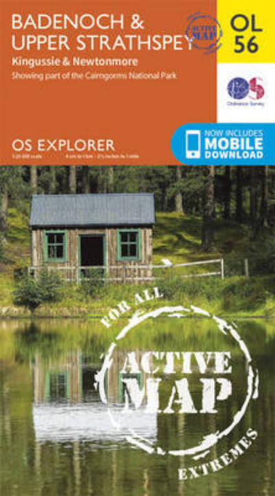 Cover for Ordnance Survey · Badenoch &amp; Upper Strathspey, Kingussie &amp; Newtonmore - OS Explorer Map Active (Map) [May 2015 edition] (2015)