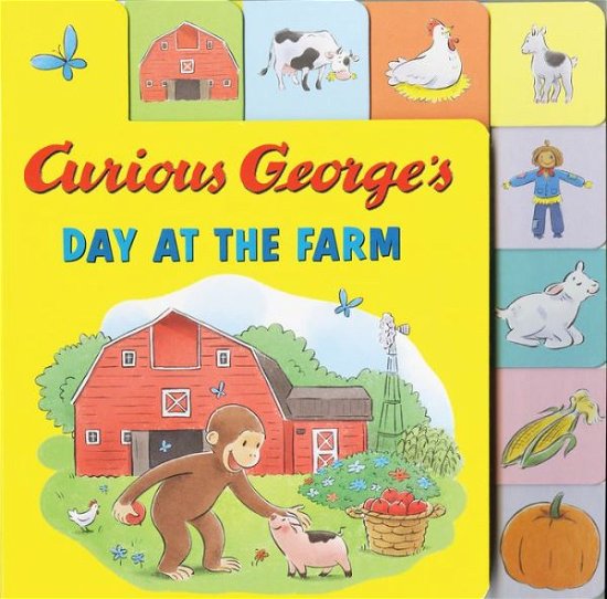 Cover for H. A. Rey · Curious George's Day at the Farm Tabbed Lift-the-Flaps - Curious George (Board book) (2017)