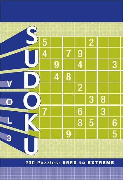 Sudoku Vol.3 Puzzle Pad: Hard - Chronicle Books - Books - Chronicle Books - 9781452101743 - September 1, 2011
