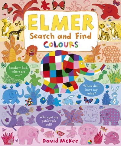 Cover for David McKee · Elmer Search and Find Colours - Elmer Search and Find Adventures (Board book) (2020)