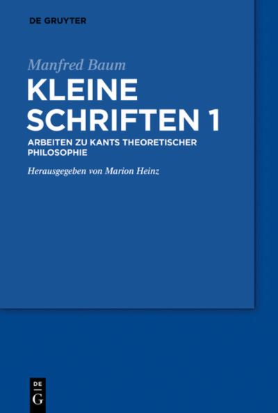 Cover for Baum · Kleine Schriften I (Book) (2019)