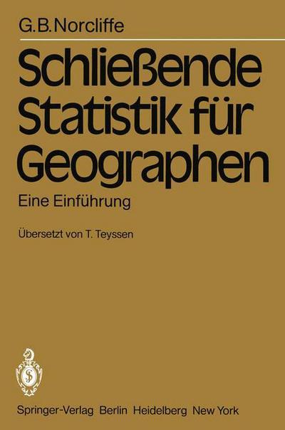 Cover for G.b. Norcliffe · Schliessende Statistik Fur Geographen (Paperback Book) [German edition] (1981)