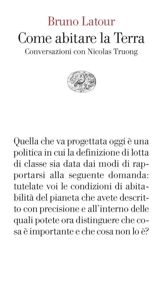 Cover for Bruno Latour · Come Abitare La Terra. Conversazioni Con Nicolas Truong (Book)