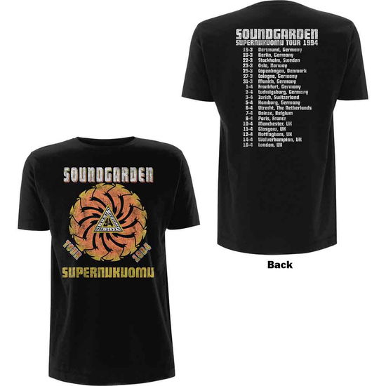 Soundgarden Unisex T-Shirt: Superunknown Tour '94 (Black) (Back Print) - Soundgarden - Produtos - PHD - 5056012011744 - 24 de julho de 2017