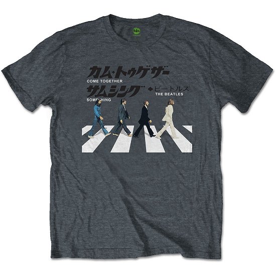 Cover for The Beatles · The Beatles Unisex T-Shirt: Abbey Road Japanese (T-shirt) [size S] [Grey - Unisex edition]