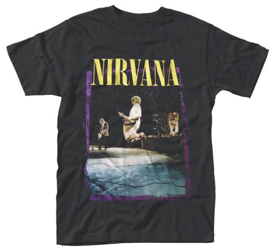 Nirvana Unisex T-Shirt: Stage Jump - Nirvana - Fanituote - PHD - 5060420680744 - maanantai 15. elokuuta 2016