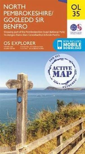 Cover for Ordnance Survey · North Pembrokeshire - OS Explorer Active Map (Kartor) (2020)