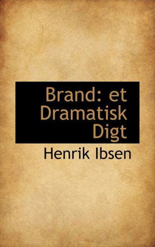 Cover for Henrik Ibsen · Brand: et Dramatisk Digt (Hardcover Book) (2008)