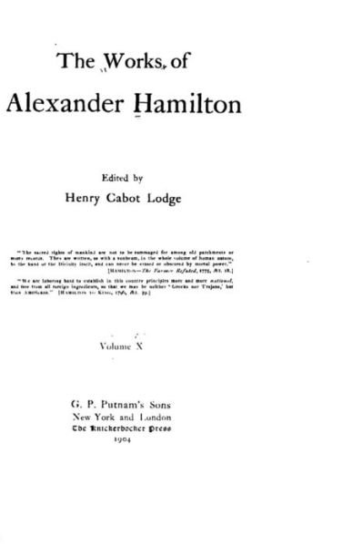 Cover for Alexander Hamilton · The works of Alexander Hamilton (Paperback Bog) (2016)