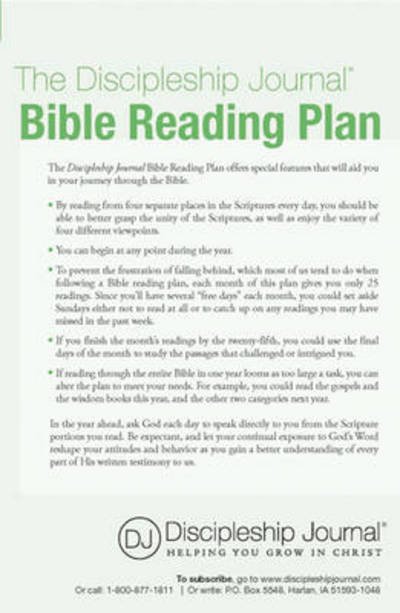 Discipleship Journal · The Discipleship Journal Bible Reading Plan (Løsblad) (2024)