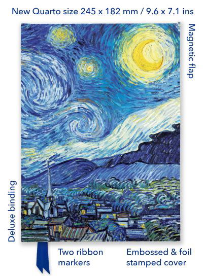 Cover for Flame Tree Studio · Vincent van Gogh: The Starry Night (Foiled Quarto Journal) - Flame Tree Quarto Notebook (Stationery) (2024)