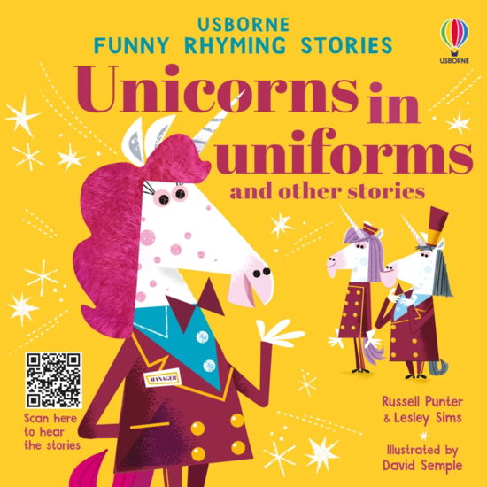 Cover for Russell Punter · Unicorns in uniforms and other stories - Funny Rhyming Stories (Gebundenes Buch) (2024)